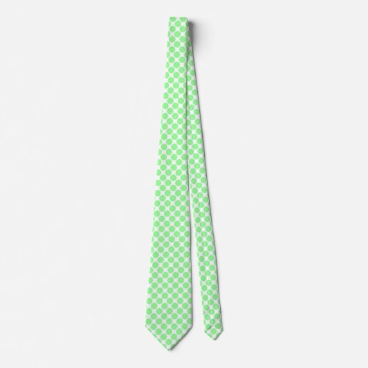 Zones diagonales - Mint vert sur Cravate blanc (Devant)