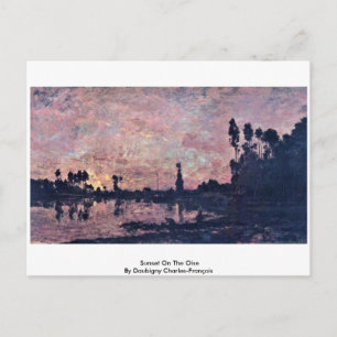 Zonet op de Oise door Daubigny Charles-François Briefkaart