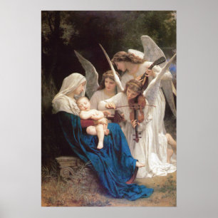 Zong van de Angels (1881) van Bouguereau Poster