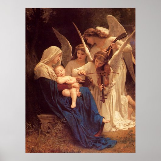Zong van de Angels door Bouguereau Poster (Voorkant)