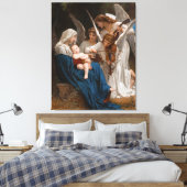 Zong van de Angels door William-Adolphe Bouguereau Canvas Afdruk (Insitu (Slaapkamer))