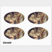 Zong van de Angels Ovale Sticker (Vel)