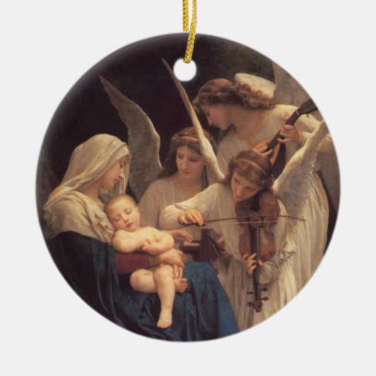 Zong van de Angels Religieuze kerstversiering Keramisch Ornament (Voorkant)