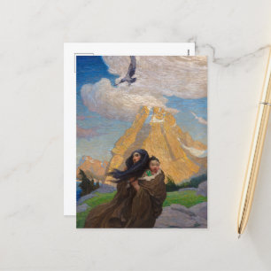 Zong van de Eagle die bij het Storm past Feestdagenkaart