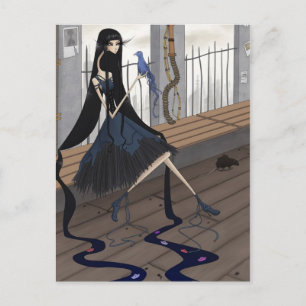 Zong van de vogel: Donkere Surreal Art Briefkaart