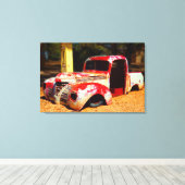 ZONGEBAKKEN PICKUP 24x36 Canvas Afdruk (Insitu (Houten vloer))