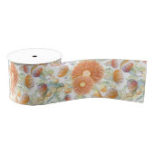 Zongebrande wateren en eucalyptus Blooms Grosgrain Lint (Spoel)