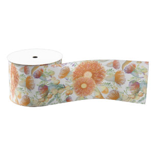 Zongebrande wateren en eucalyptus Blooms Grosgrain Lint