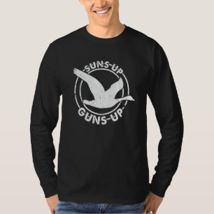 Zongen Pistolen omhoog Funny Goose Hunter Duck Hun T-shirt