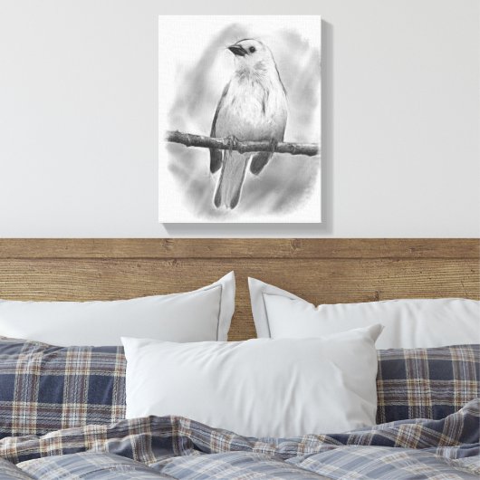 Zongvogel Canvas Afdruk (Insitu (Slaapkamer))