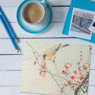  zongvogel op de Cherry Branch in Bloom Art Legpuzzel