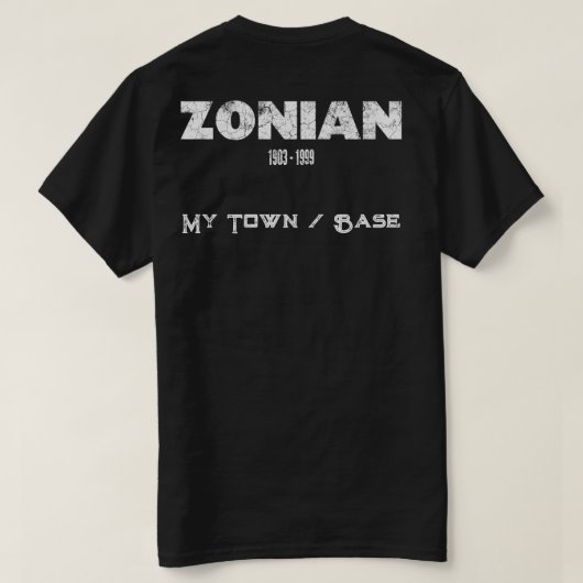 Zonian 1903 - 1999 T-Shirt (Design achterkant)