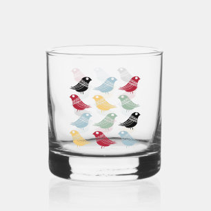 Zoniet Abstracte Vogels Midden Eeuw Deens Modern Whisky Glas