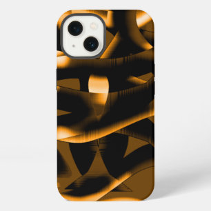 Zoniet wirwar van verbrande linten, zwart en oranj iPhone 13 hoesje