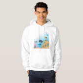 Zonken schepen en vis hoodie (Voorkant volledig)