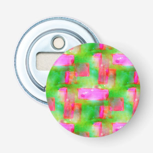 Zonlicht abstract geverfd geel, roze button flesopener