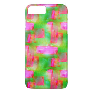 Zonlicht abstract geverfd geel, roze 	iPhone 8 plus / 7 plus hoesje