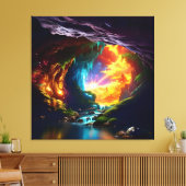 Zonlicht Cavern Bloem Beauty 8 Canvas Afdruk (Insitu (Woonkamer))