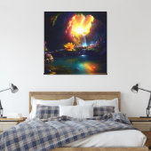 Zonlicht Cavern Bloem Schoonheid 1 Canvas Afdruk (Insitu (Slaapkamer))