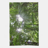 Zonlicht door regenwoud Kanopie Tropisch Groen Theedoek (Verticaal)