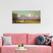 Zonlicht en schaduw: De Newbury Marshes Canvas Afdruk (Insitu (Woonkamer))