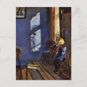 Zonlicht in de blauwe kamer door Anna Ancher Briefkaart