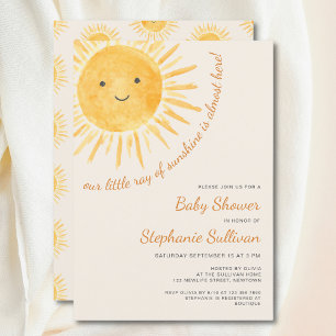 Zonne Boho Geslacht-Neutrale Babyborrel Kaart