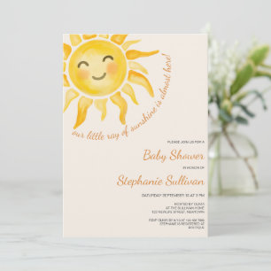 Zonne Boho Geslacht-Neutrale Zonne Baby Shower Fee Kaart