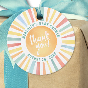Zonne Boho Zon Baby Shower Bedankjes Labels