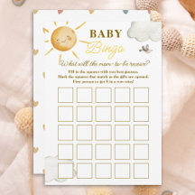 Zonne Boho Zon Geslachtsonafhankelijke Baby Bingo