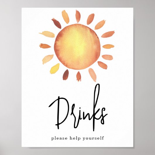 Zonne Drinks Poster (Voorkant)