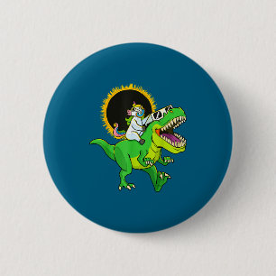 Zonne-eclips Eenhoornrijdende Rex voor Jongens Ronde Button 5,7 Cm