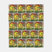 Zonne- en windenergie fleece deken (Voorkant)