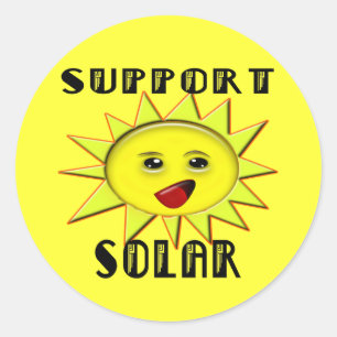 Zonne-energie Cadeaus en Promotionele Producten T- Ronde Sticker