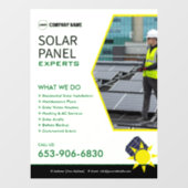 Zonne-energie Diensten Aangepaste Raamfolie Raamsticker (Vel)