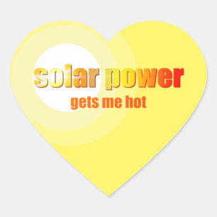 Zonne-energie heet! hart sticker