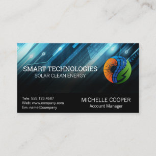 Zonne-energie Logo Technologisch modern Visitekaartje