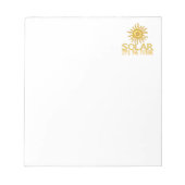 Zonne-energie Notitieblok (Voorkant)