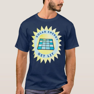 Zonne-energie ontstoken t-shirt