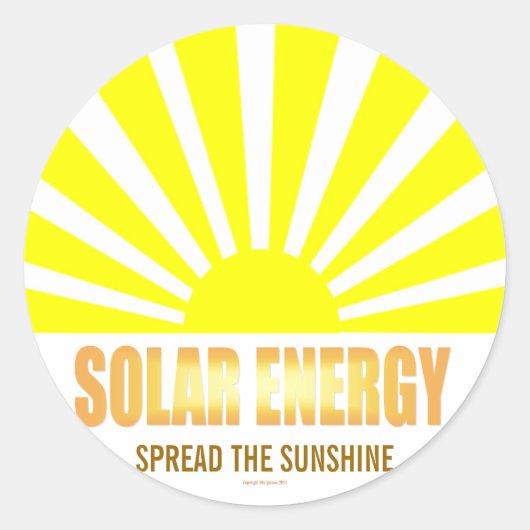 Zonne-energie Verspreid de Sunshine Sticker (Voorkant)