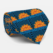 Zonne-energie vrede stropdas (Opgerold)