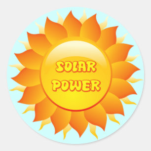 ZONNE-ENERGIE ZON RONDE STICKER