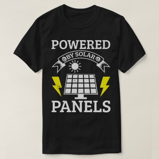 Zonne-energie Zonnepaneel Hernieuwbare energie T-shirt (Design voorkant)