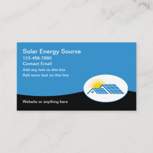 Zonne-energiepanelen Zakelijke Kaarten Visitekaartje