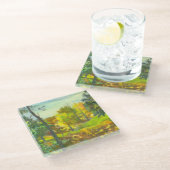 Zonne-herfst Glazen Onderzetter (Schuin)