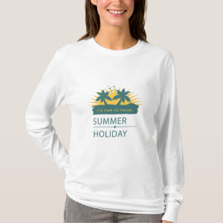 Zonne-retro zomers laptophoes 70er jaren t-shirt