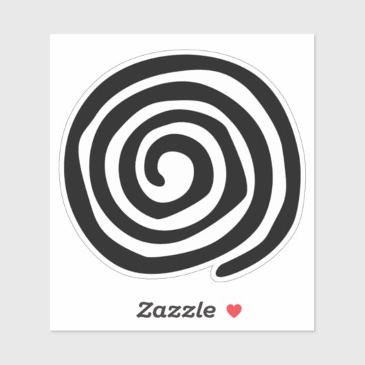 Zonne-spiraal inheemse Amerikaanse stam-rotskunst Sticker (Vel)