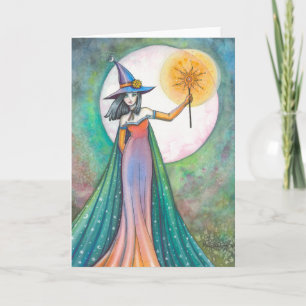Zonne Staaf Heks Fantasie Kunst van Molly Harrison Kaart