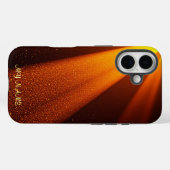 Zonne-Storm: Abstracte Lichtstraal in Deep Amber Case-Mate iPhone Case (Achterkant (horizontaal))