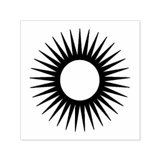 Zonne Symbool Rubber Stempel